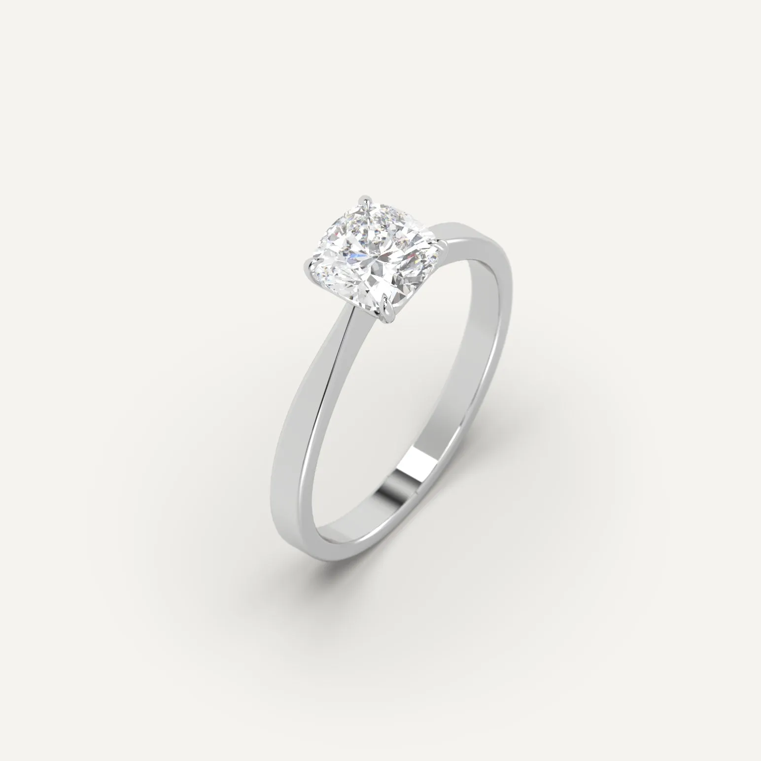 1 carat Cushion Cut Diamond Ring