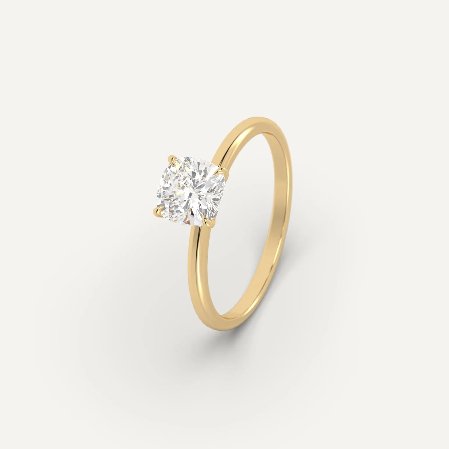 1 carat Cushion Cut Diamond Ring