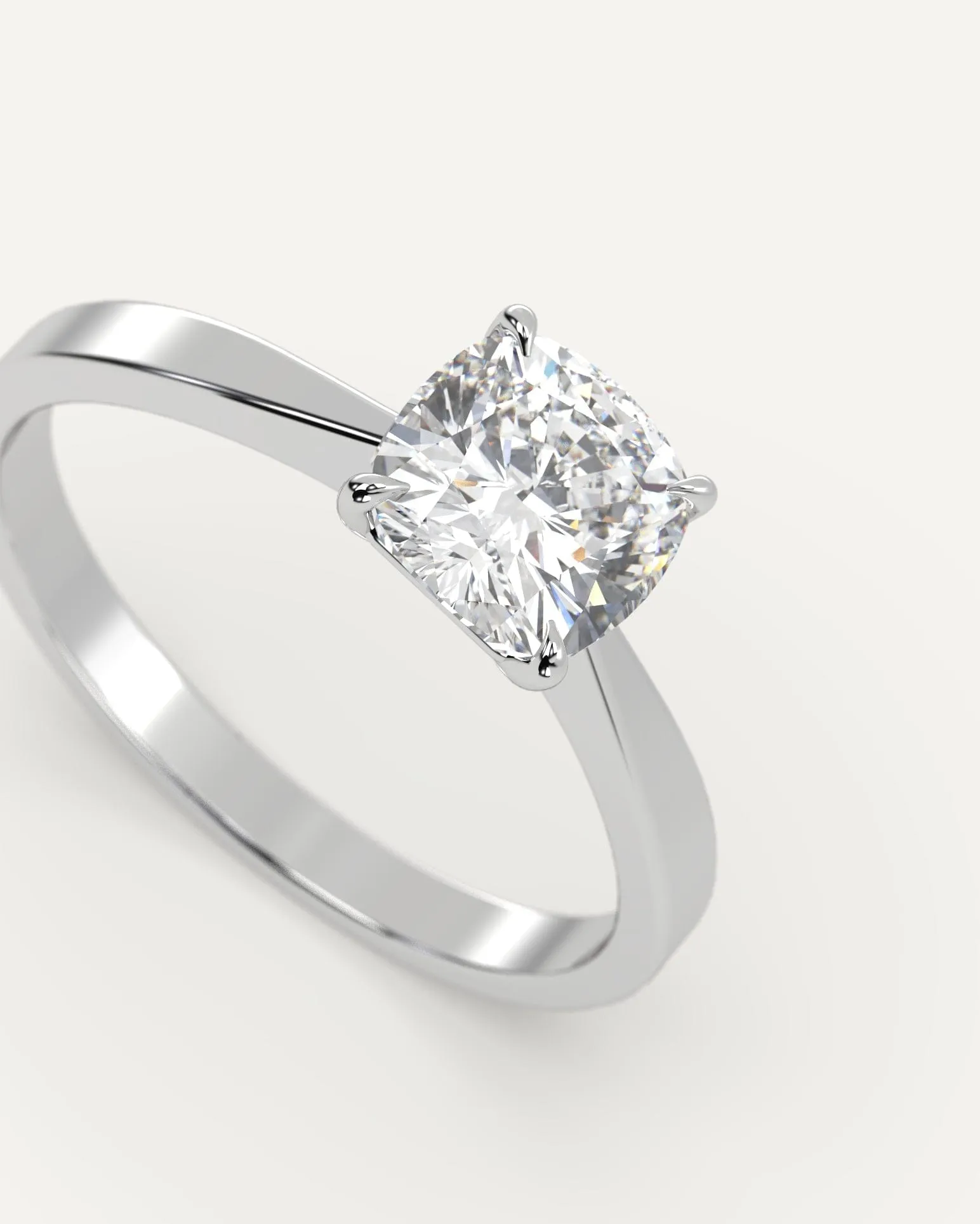 1 carat Cushion Cut Diamond Ring