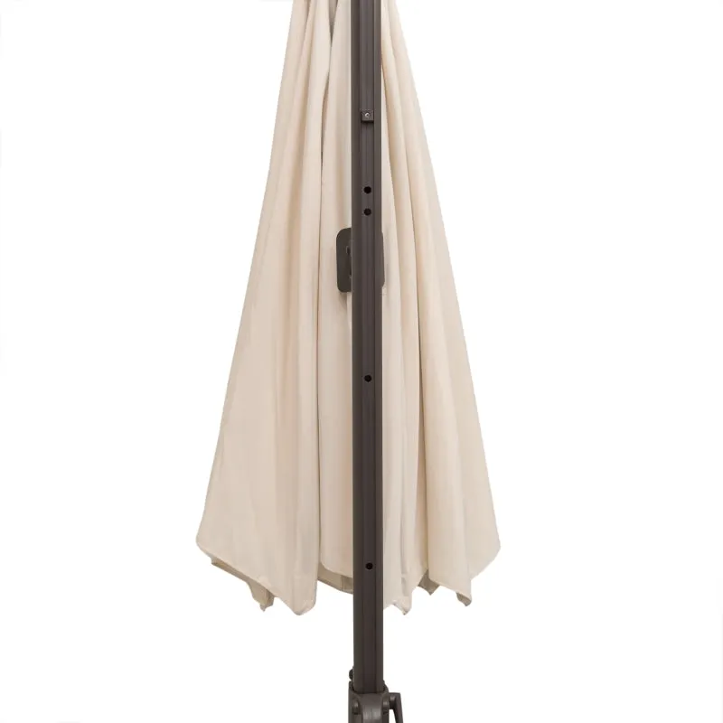 10' Outdoor Hanging Patio Umbrella - Cream White