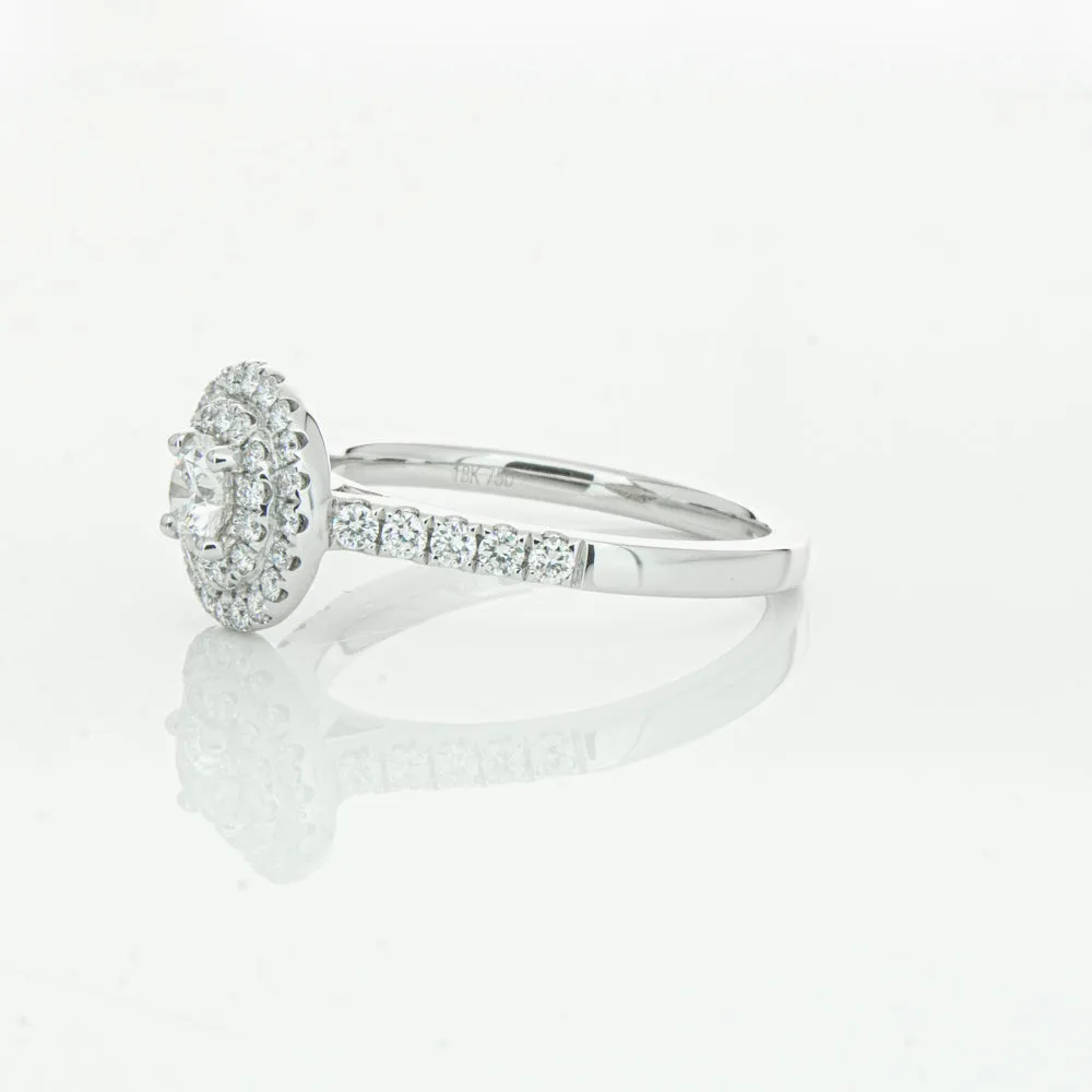 18ct White Gold .31ct Diamond Rosa Ring