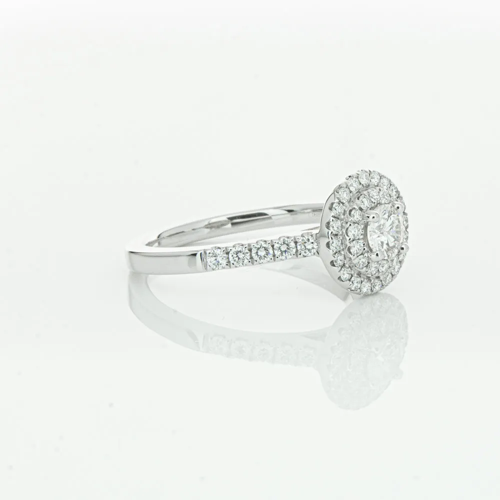 18ct White Gold .31ct Diamond Rosa Ring