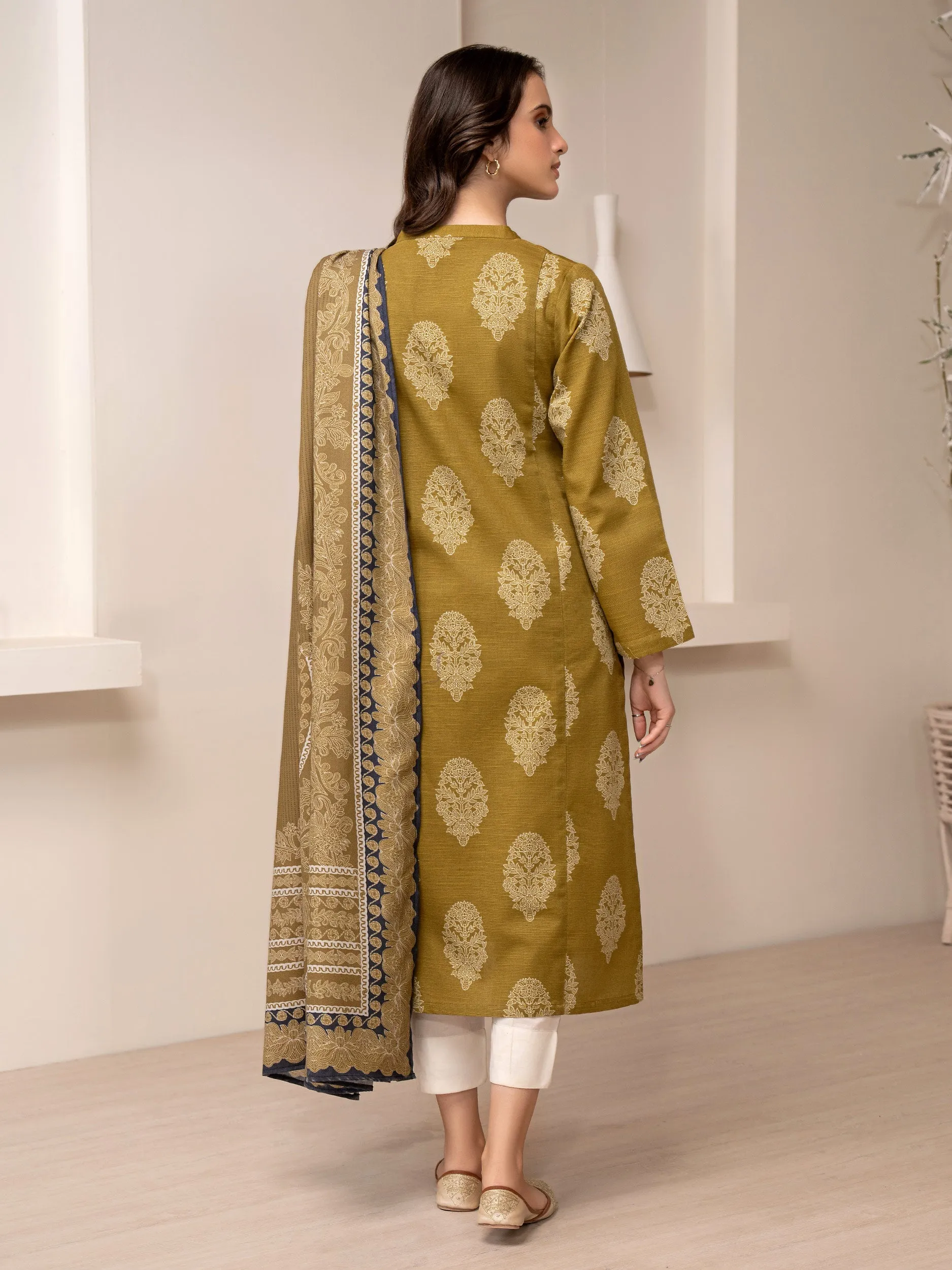 2 Piece Khaddar Suit-Printed (Unstitched)