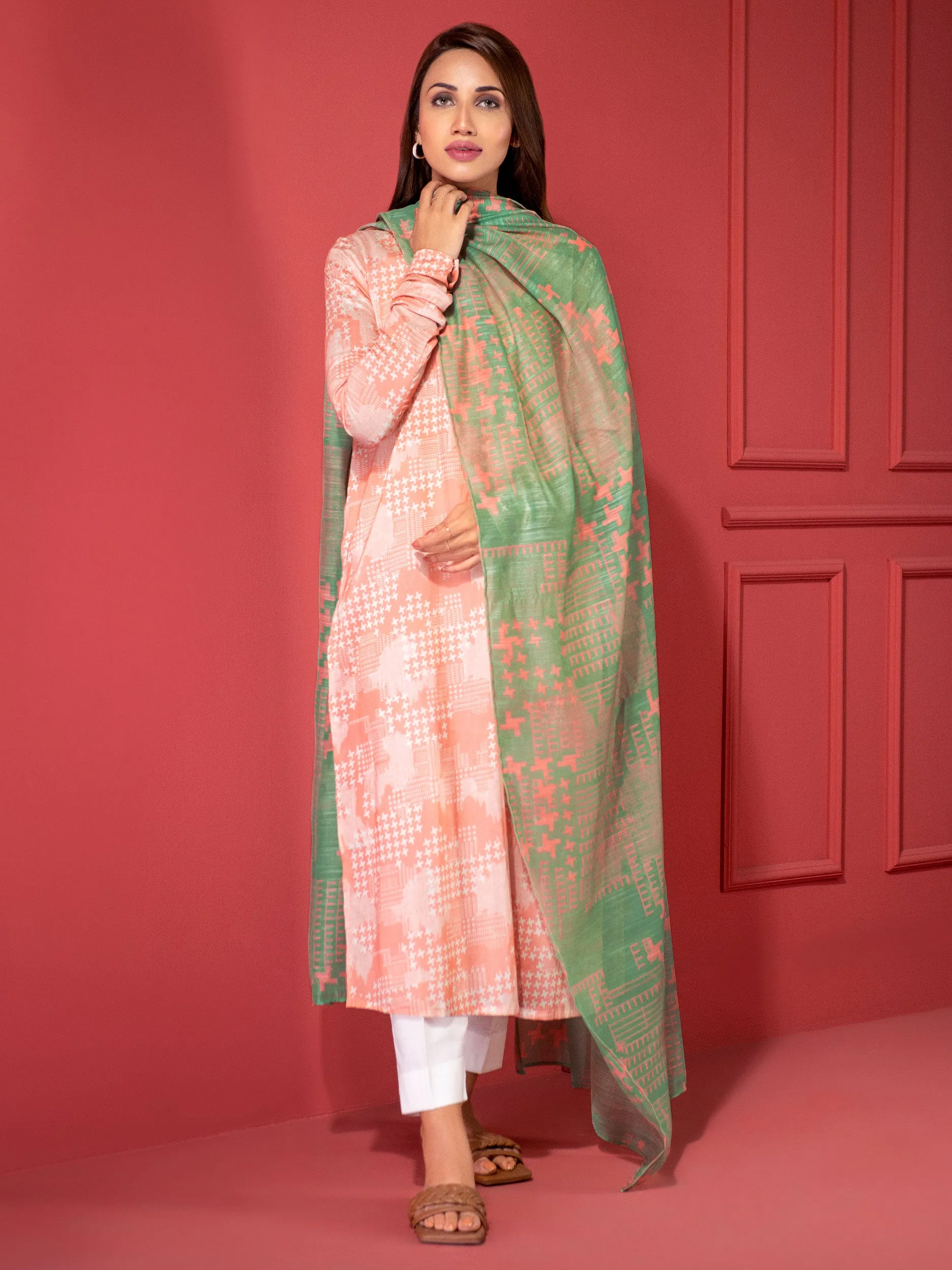 2 Piece Lawn Suit-Printed (Unstitched)