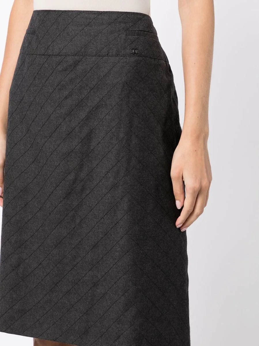 2004 Diamond-Pattern Pencil Skirt