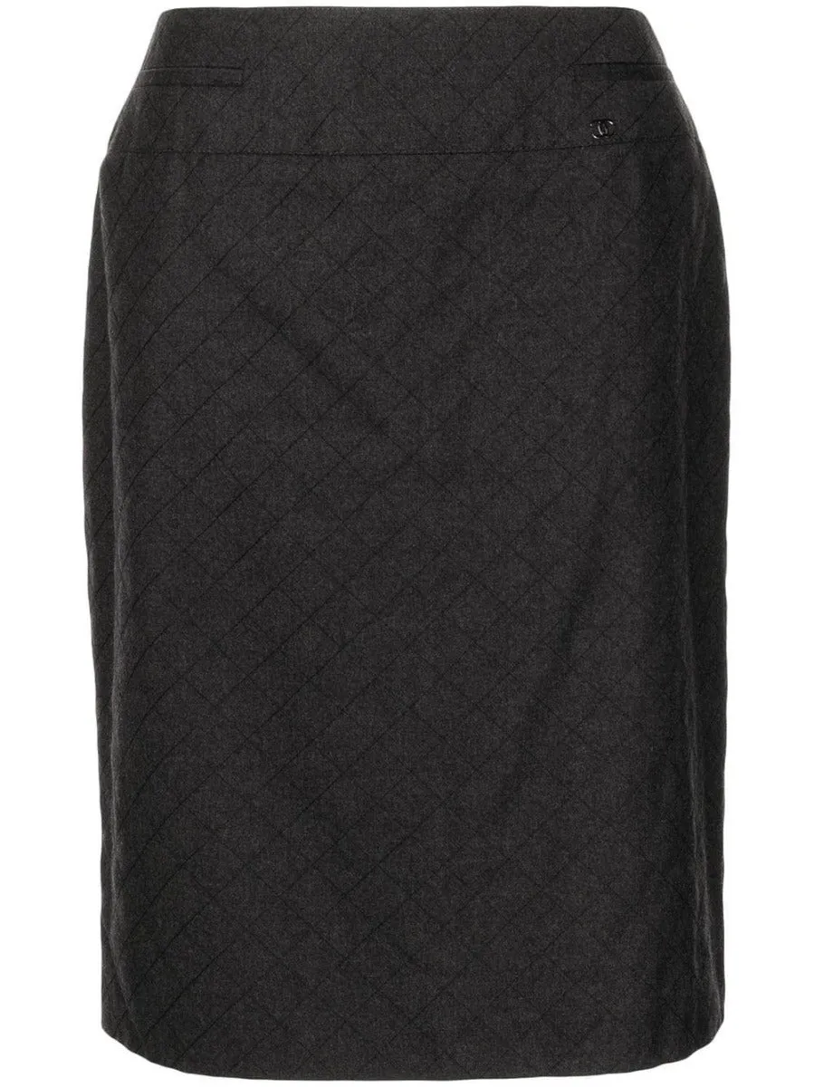 2004 Diamond-Pattern Pencil Skirt