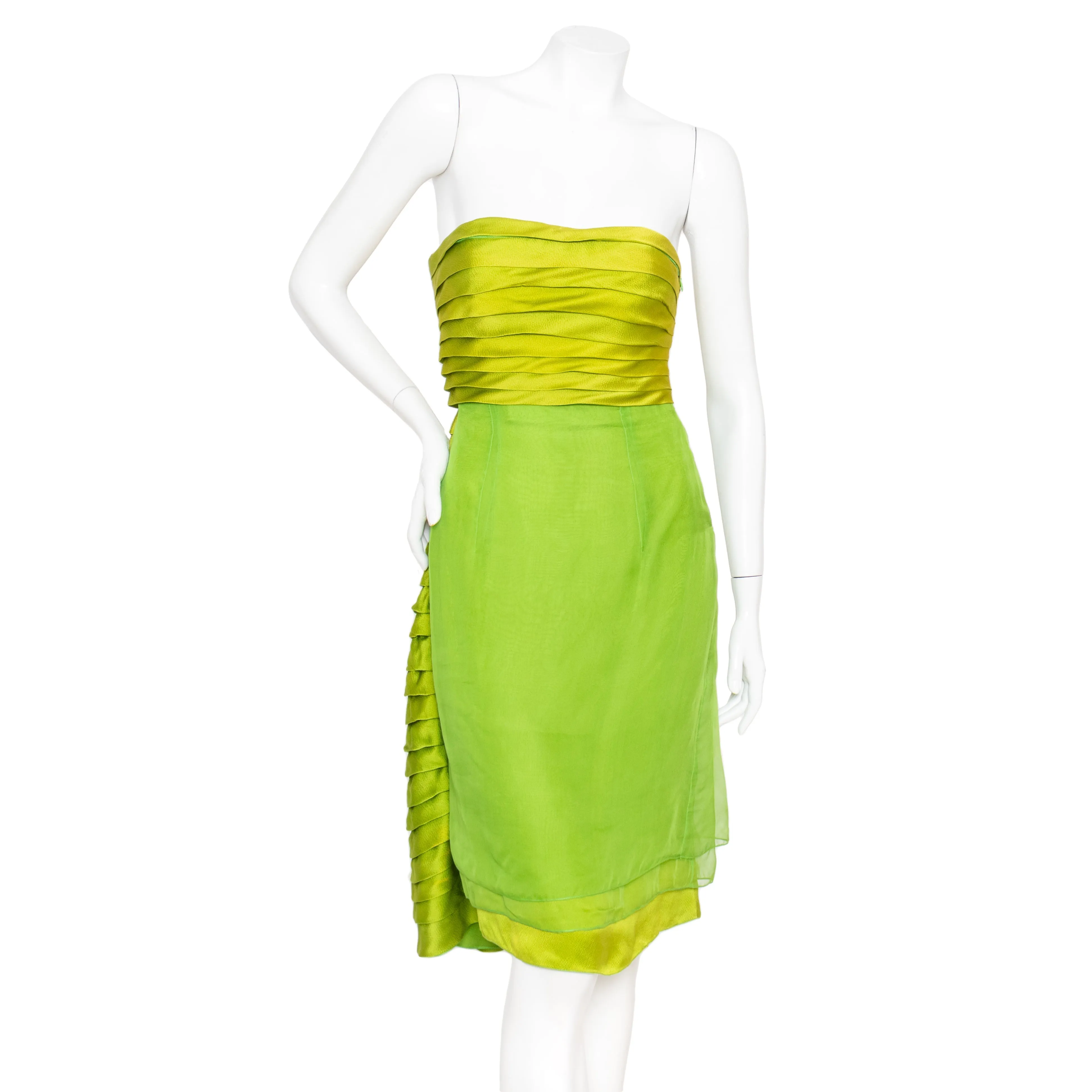 2007 Green Silk Cocktail Dress