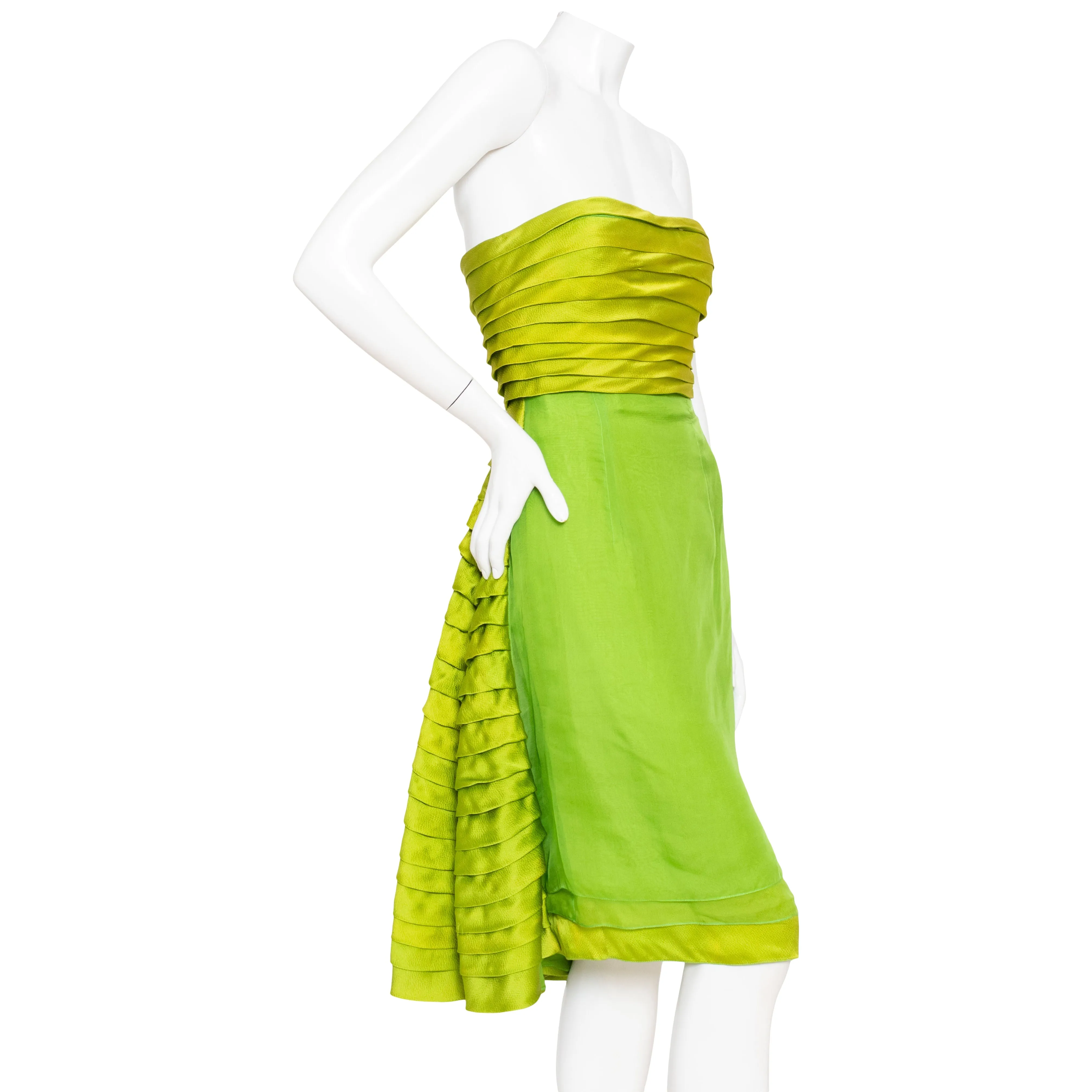 2007 Green Silk Cocktail Dress