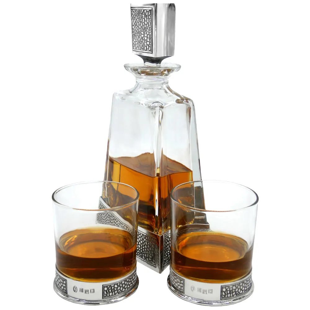 600ml Whisky, Wine & Spirit MANHATTAN MEDIUM PEWTER DECANTER