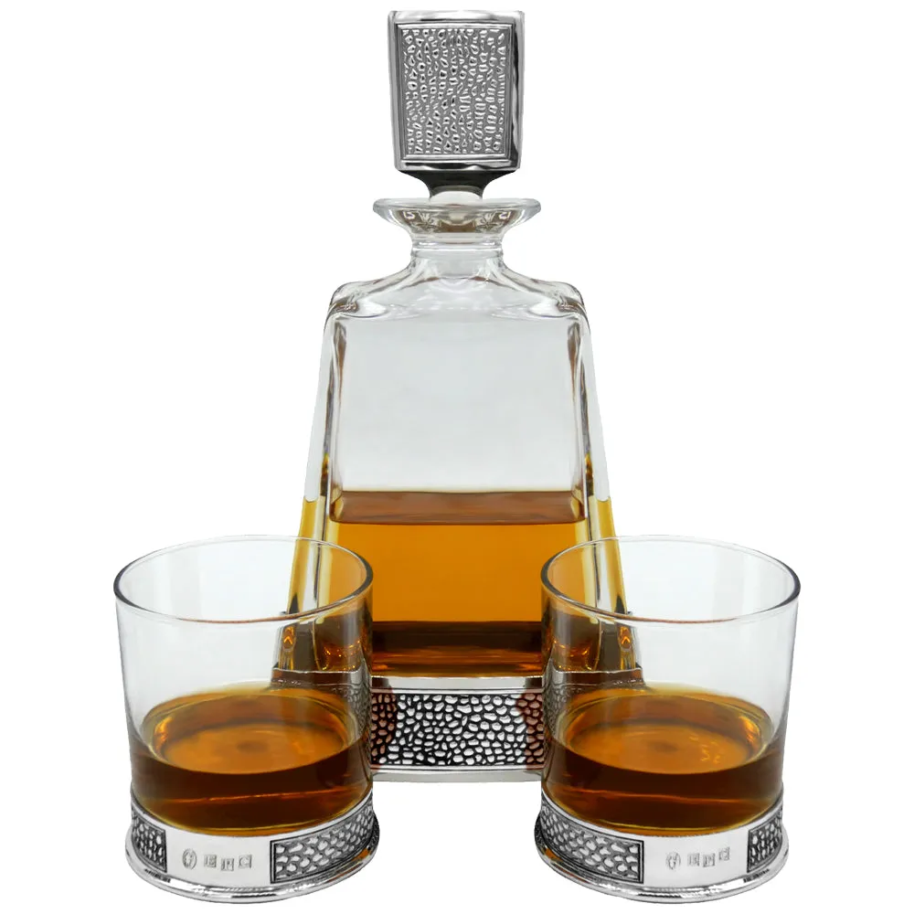 600ml Whisky, Wine & Spirit MANHATTAN MEDIUM PEWTER DECANTER