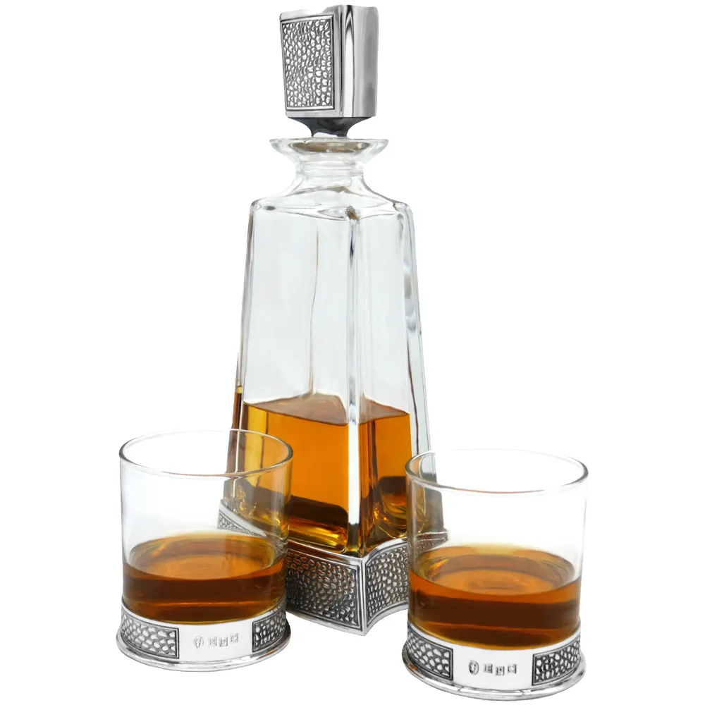 650ml Whisky, Wine & Spirit MANHATTAN TALL PEWTER DECANTER