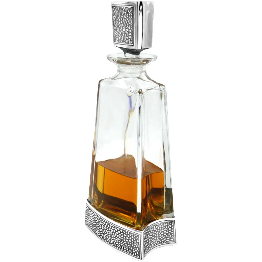 650ml Whisky, Wine & Spirit MANHATTAN TALL PEWTER DECANTER