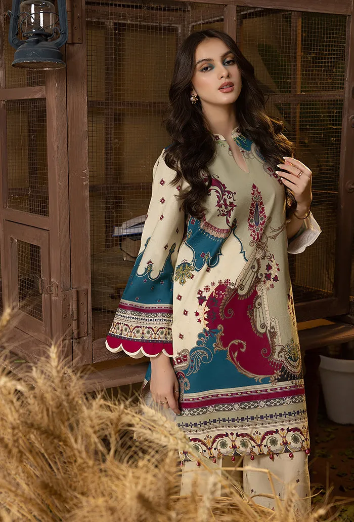 A La Mode by Humdum Unstitched Printed Lawn 2 Piece Suit AM-03