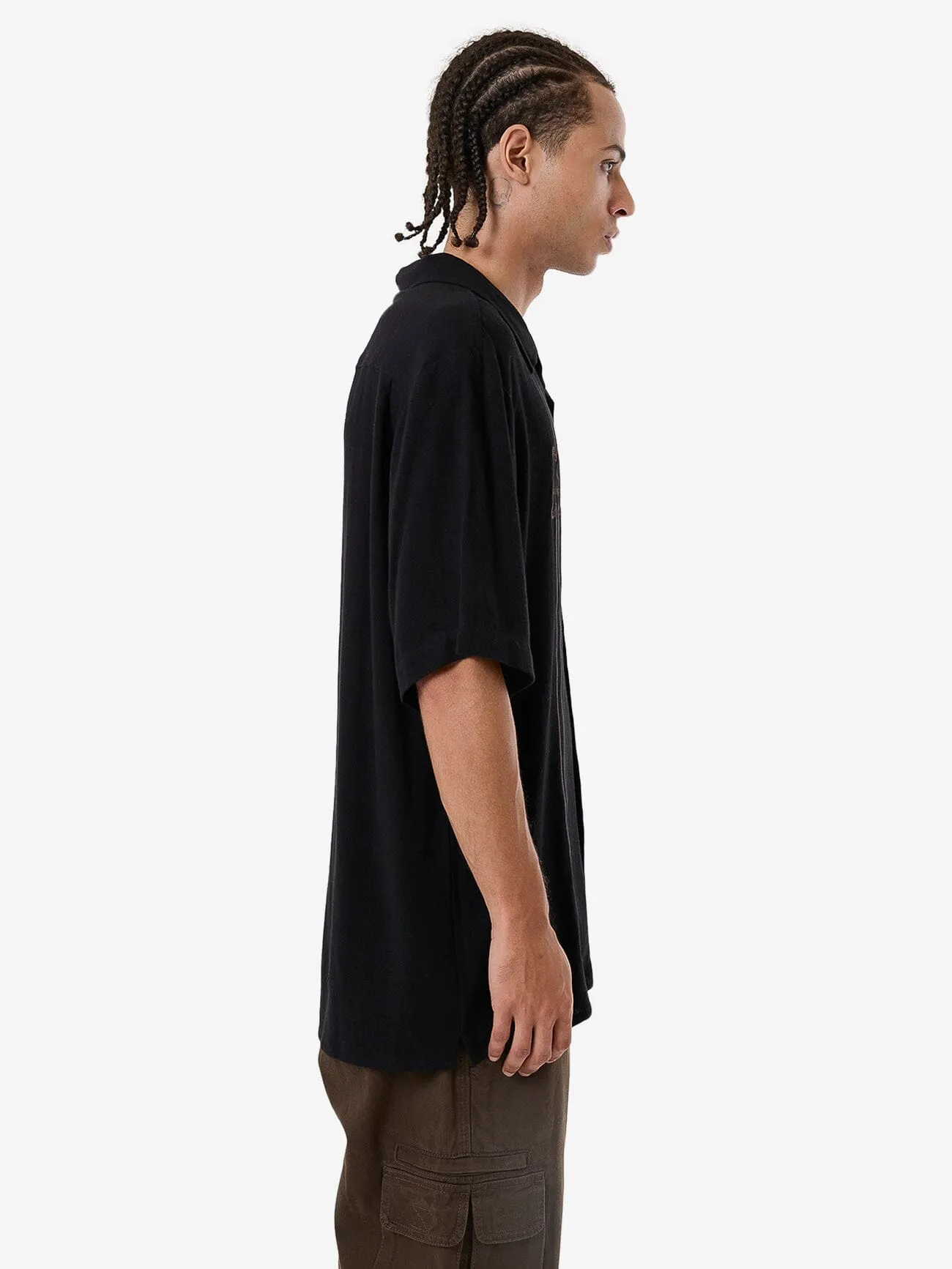 Above It All Bowling Shirt - Black