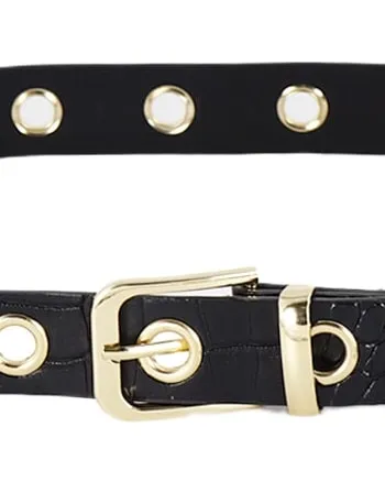 Adjustable Gromments Belt Black | BLACK