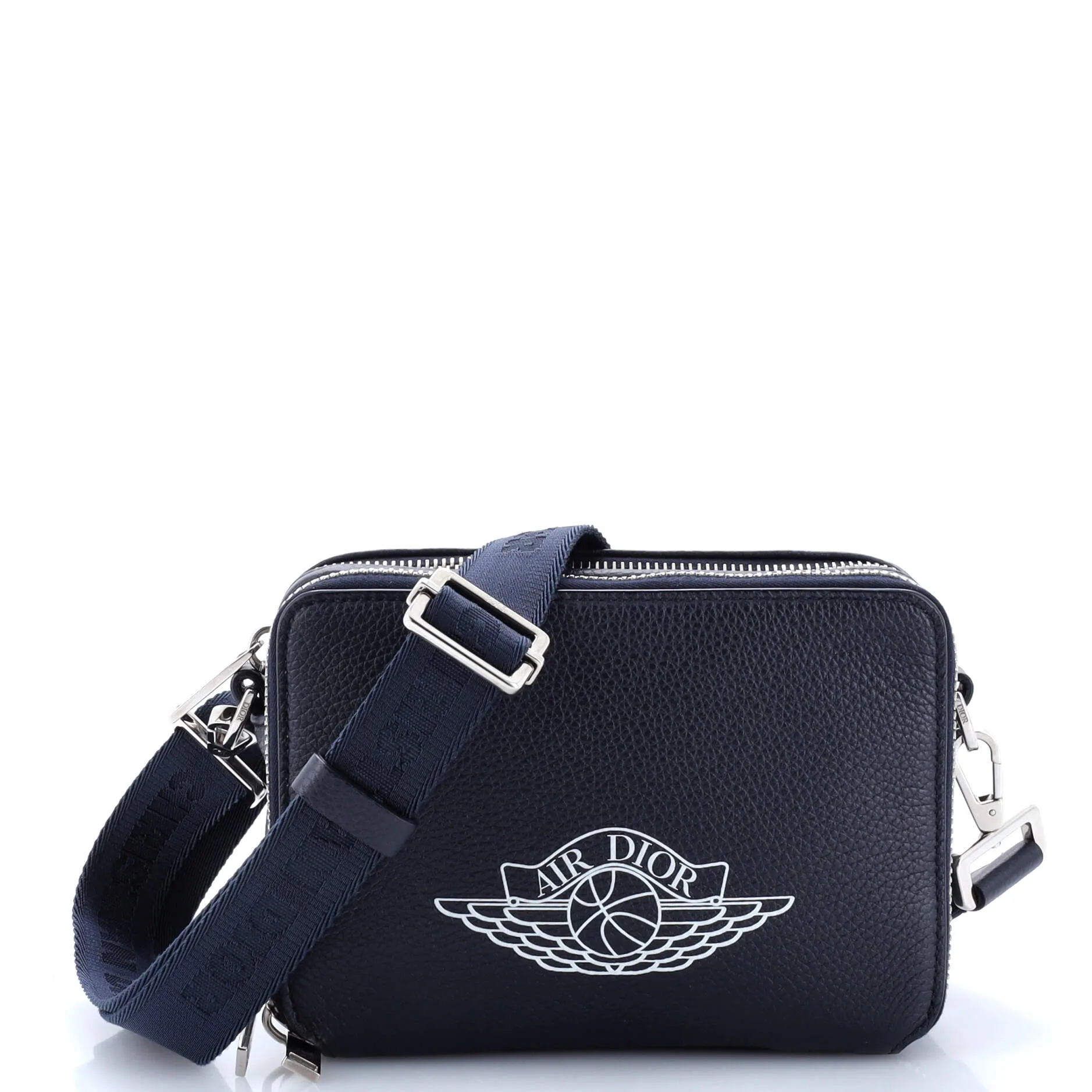 Air Jordan Double Zip Crossbody Pouch Printed Leather