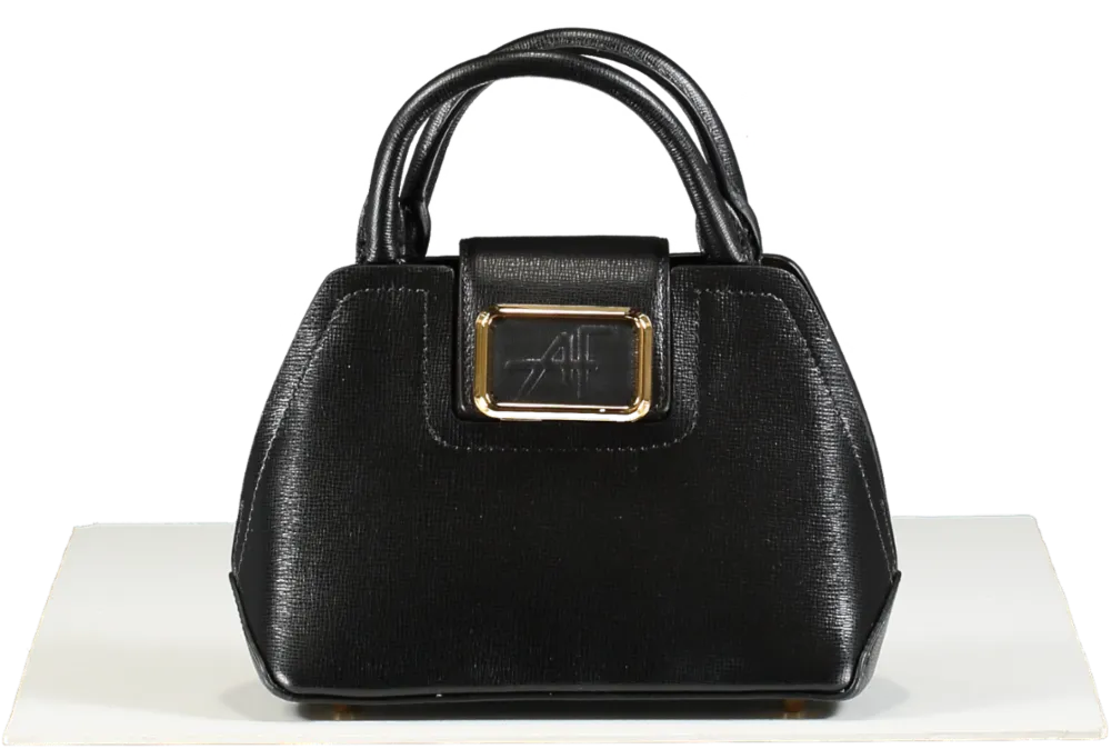 Alberta Ferretti Black Mini Albi 33 Leather Handbag