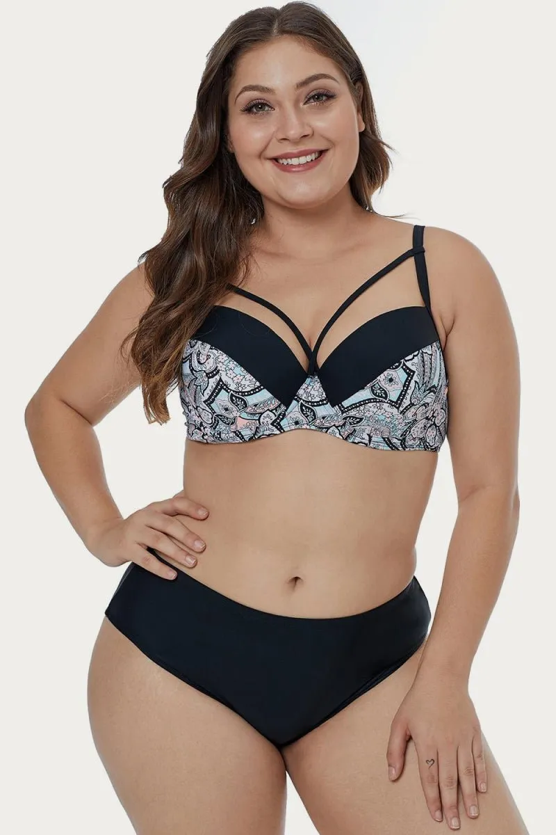 Alessandra Floral Paisley Plus Size Bikini Set