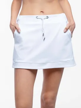 Alexa 13 1/2" Athleisure Skirt - White