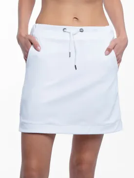 Alexa 17" Athleisure Skirt - White