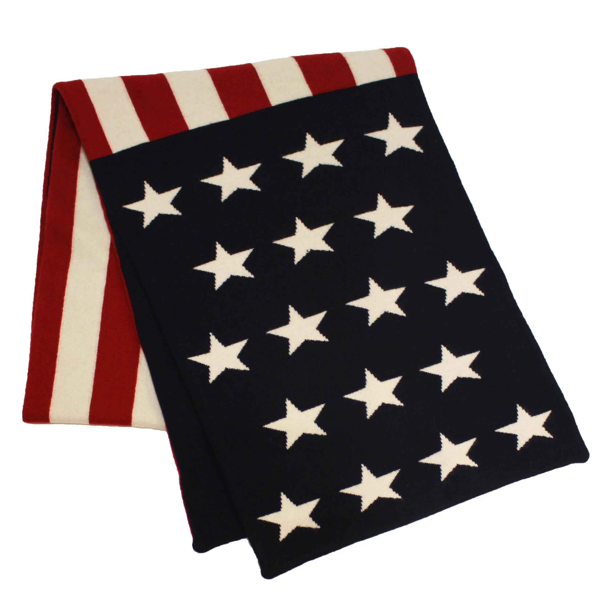 American flag knitted Cashmere Scarf