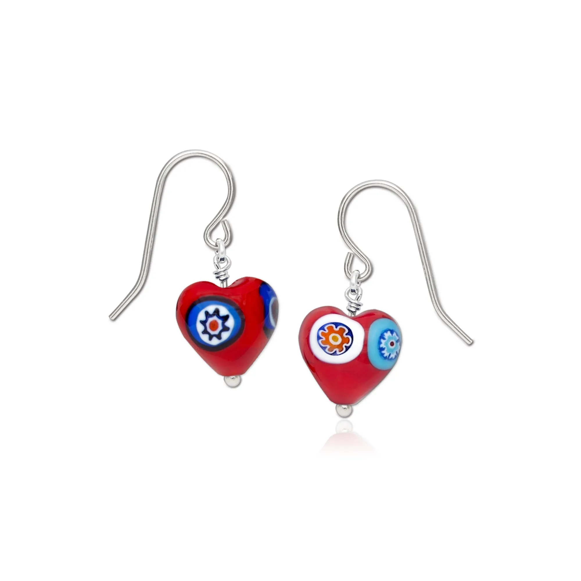 Artylish Red Heart Earrings