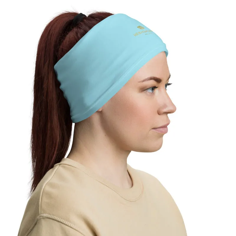 Baby Blue Face Mask Shield, Reusable Washable Headband Bandana Face Coverings-Made in USA/EU