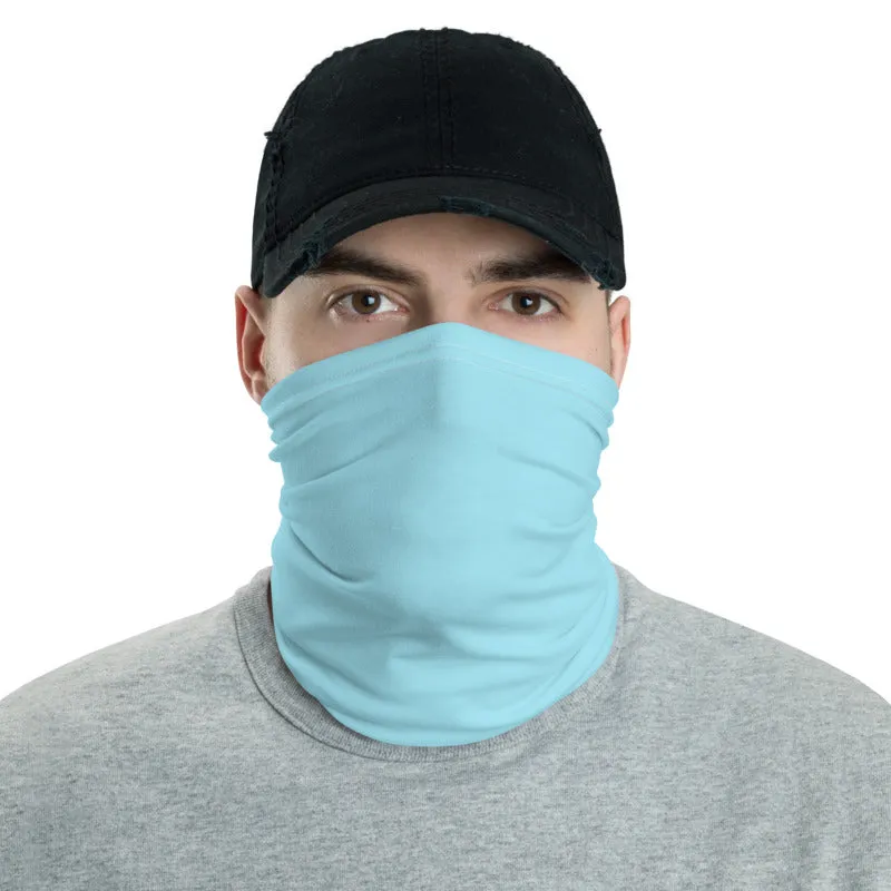 Baby Blue Face Mask Shield, Reusable Washable Headband Bandana Face Coverings-Made in USA/EU