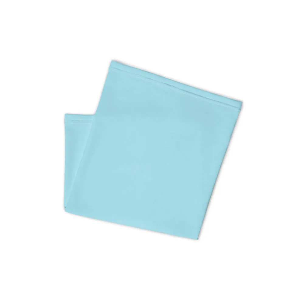 Baby Blue Face Mask Shield, Reusable Washable Headband Bandana Face Coverings-Made in USA/EU