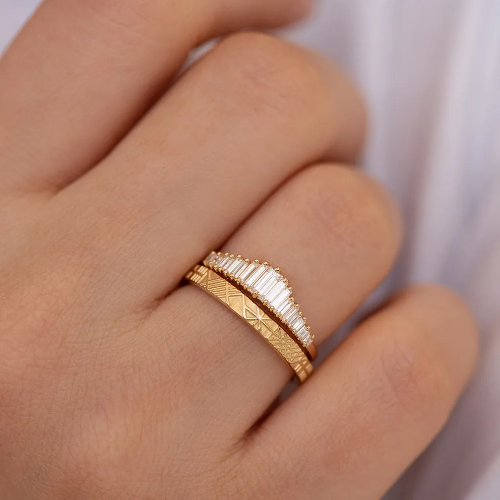 Baguette Diamond Wedding Ring Set