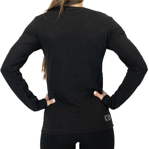 Basic Long Sleeve Tee | Heather Black