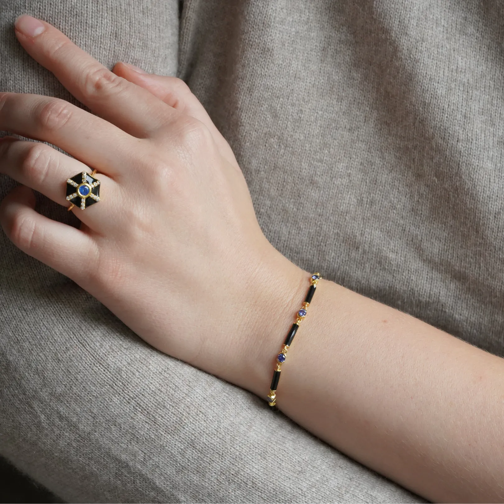 Black Enamel Bracelet