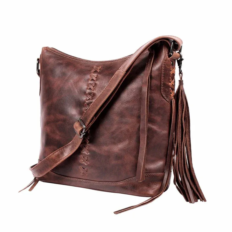 Blake Leather Concealed Carry Scooped Leather Crossbody Purse