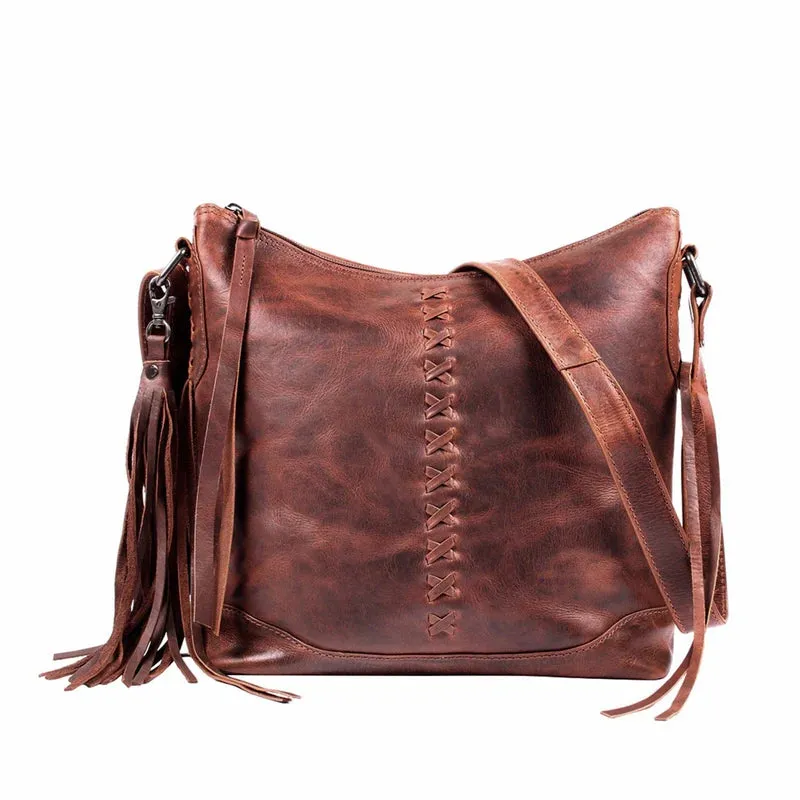 Blake Leather Concealed Carry Scooped Leather Crossbody Purse