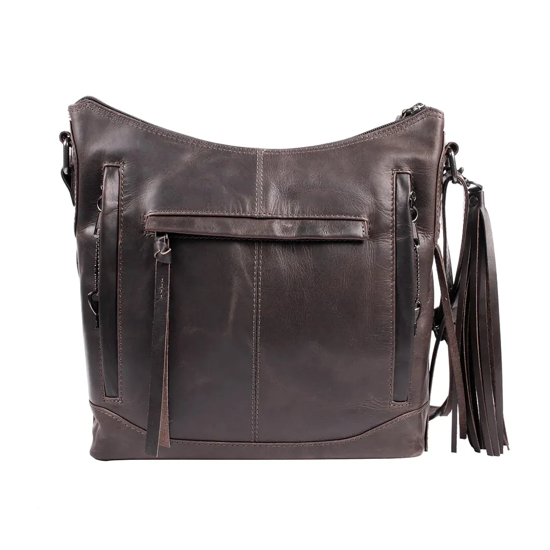 Blake Leather Concealed Carry Scooped Leather Crossbody Purse