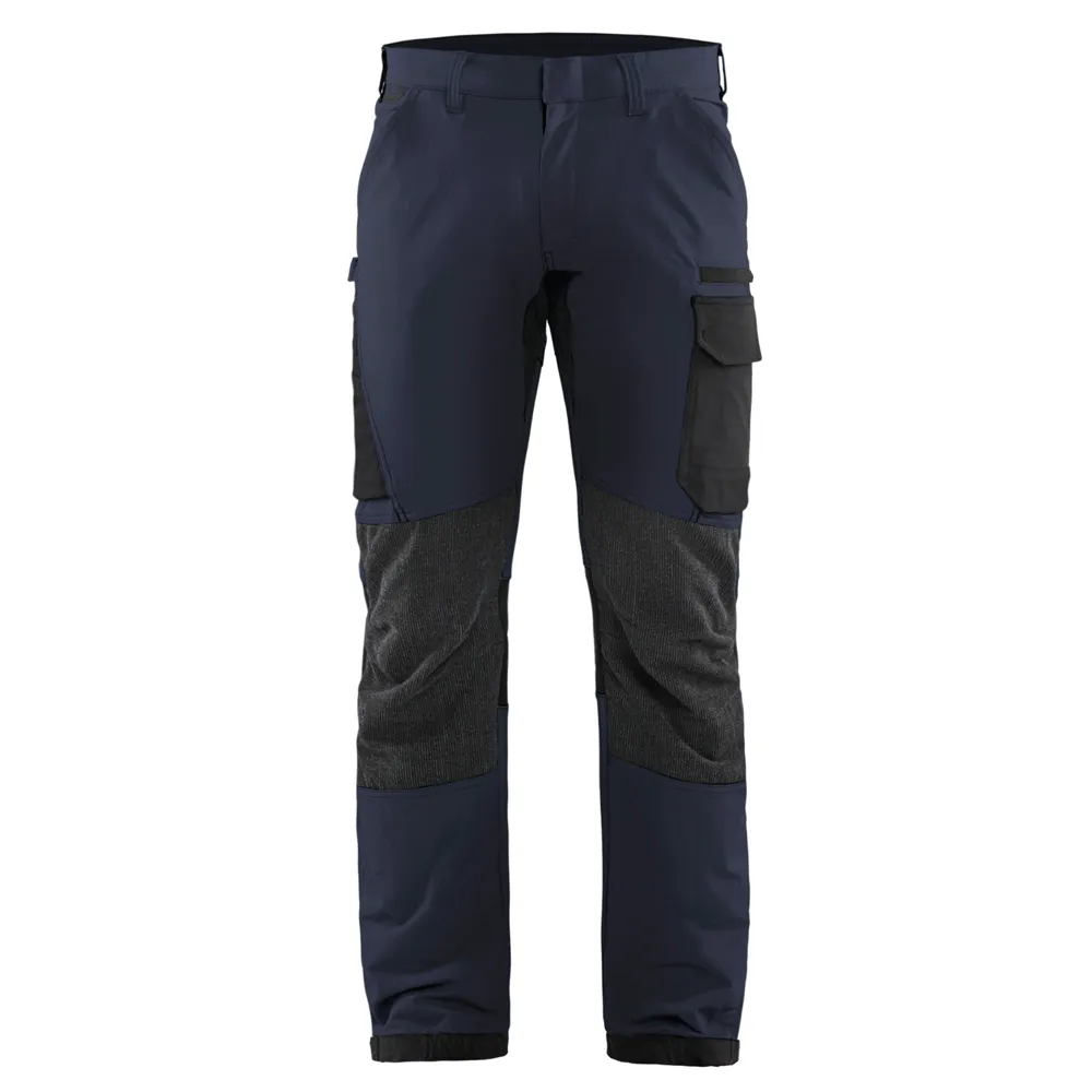 Blaklader 1422 4-Way Stretch Service Work Trousers Navy Blue / Black