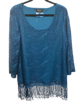 Blue Top Long Sleeve Melissa Paige, Size Xl