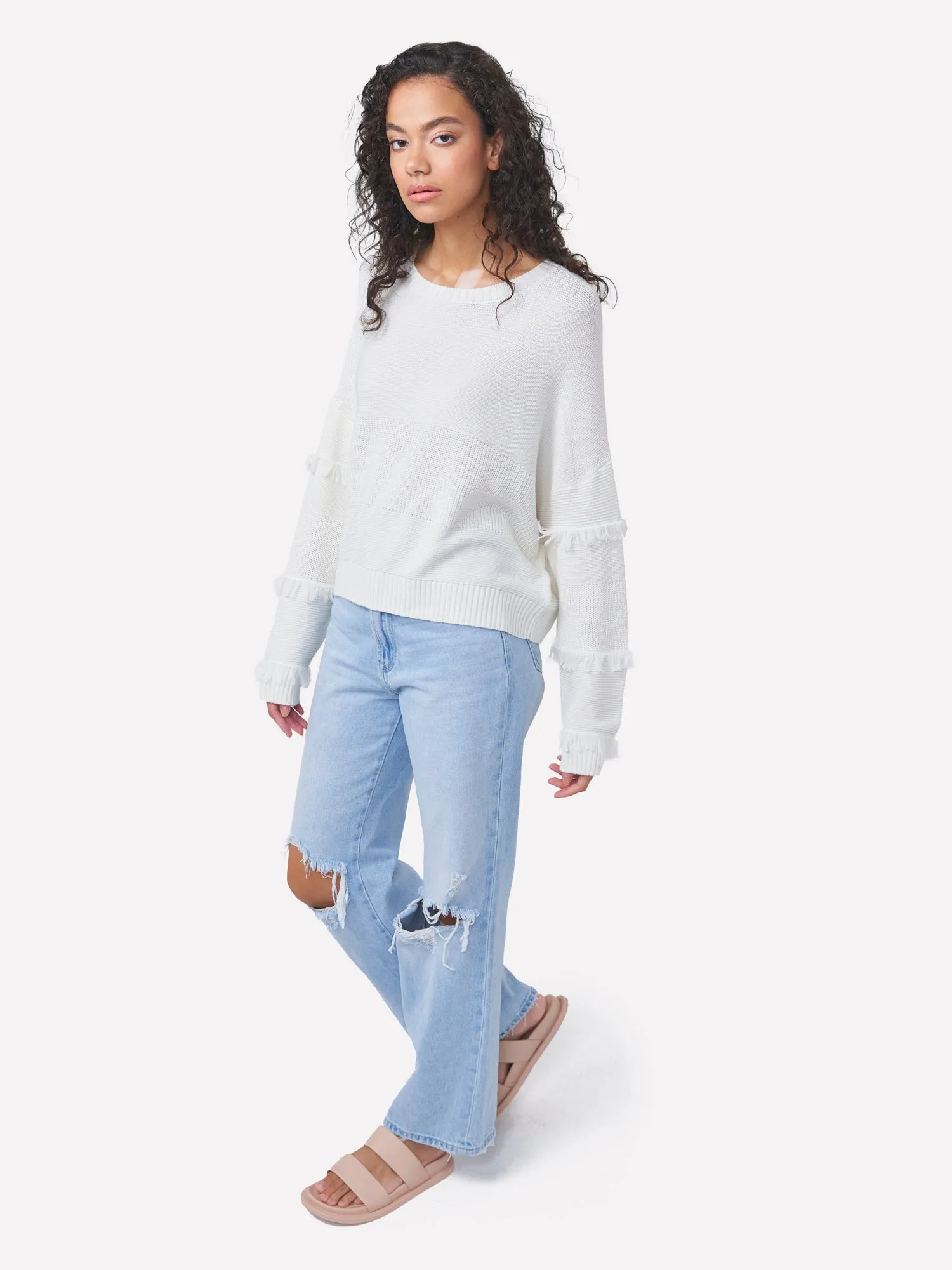 Boho Fringe Victory Crew Jumper