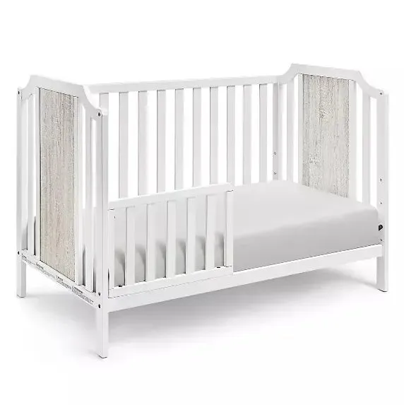 Brees 3-in-1 Convertible Island Crib - White/Graystone