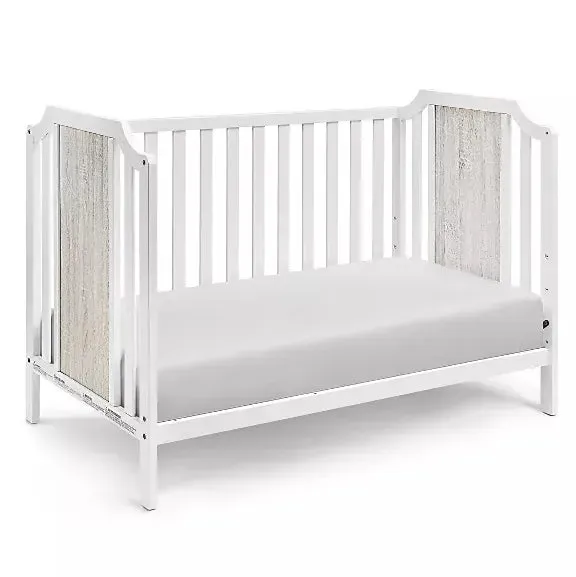 Brees 3-in-1 Convertible Island Crib - White/Graystone