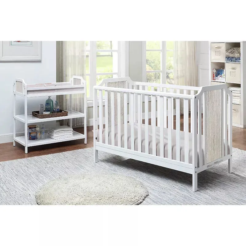 Brees 3-in-1 Convertible Island Crib - White/Graystone