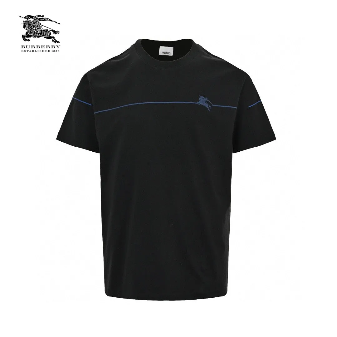 Burberry Equestrian Logo Black T-Shirt