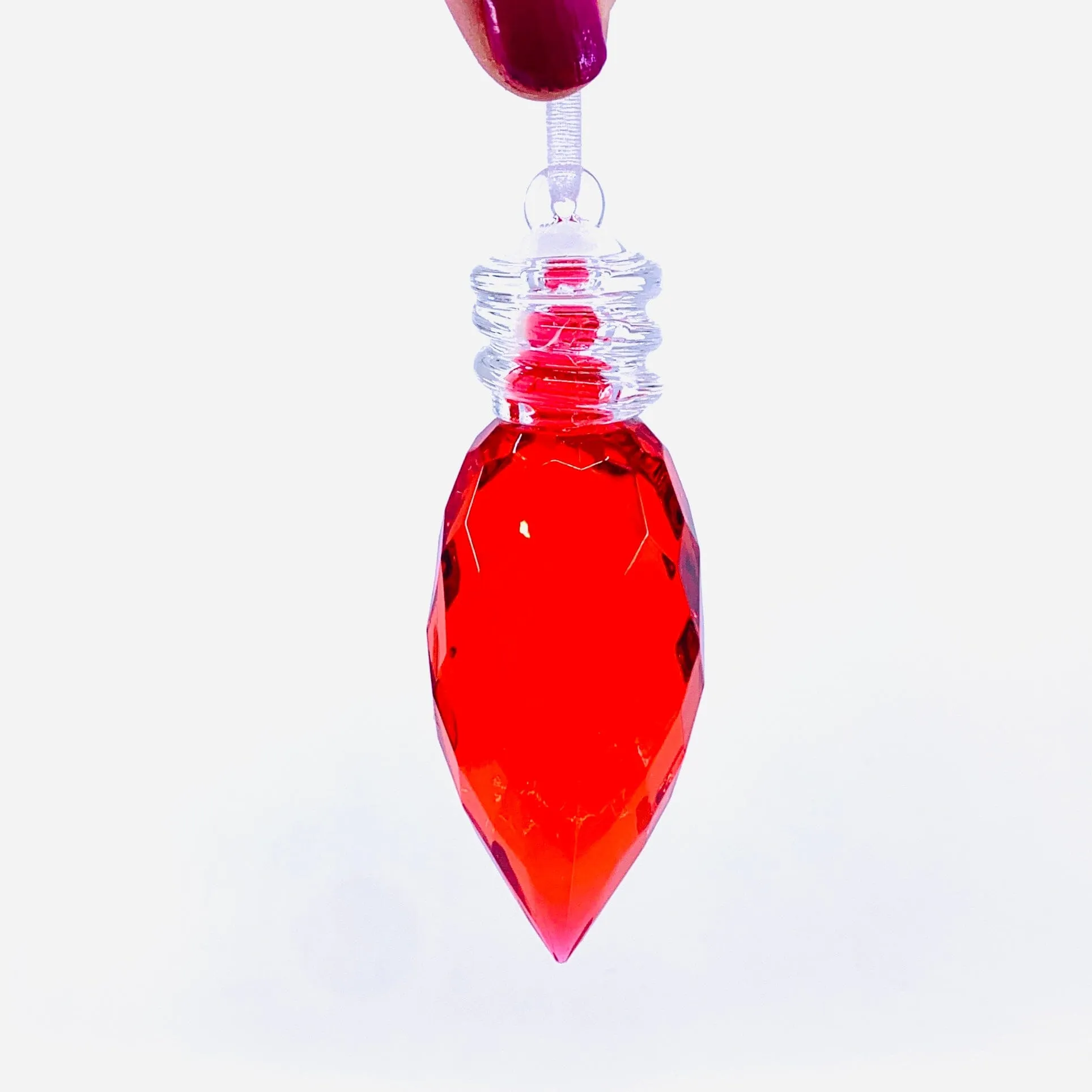 C9  Acrylic Crystal Ornament 6, Red