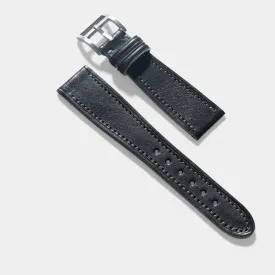 Café Noir Black Leather Watch Strap