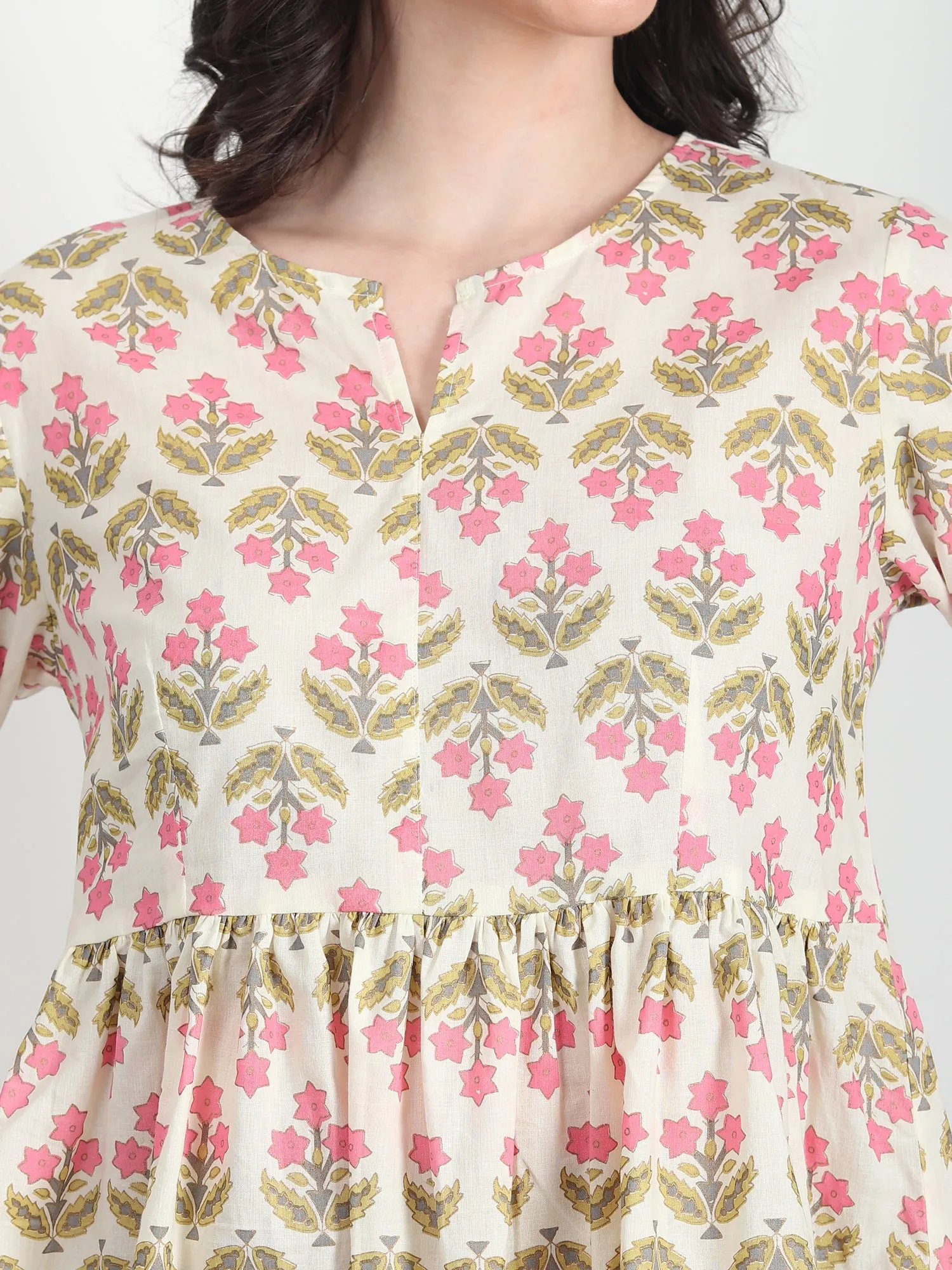 Candice pink floral printed Top