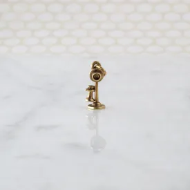 Candlestick Style Telephone Charm in 14k Gold