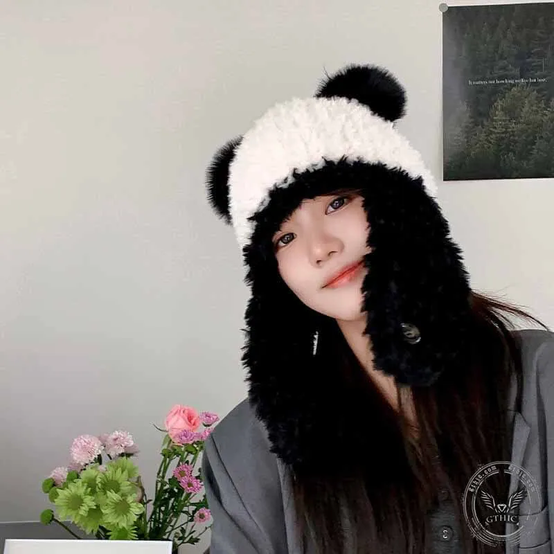 Cartoon Panda Trapper Hat