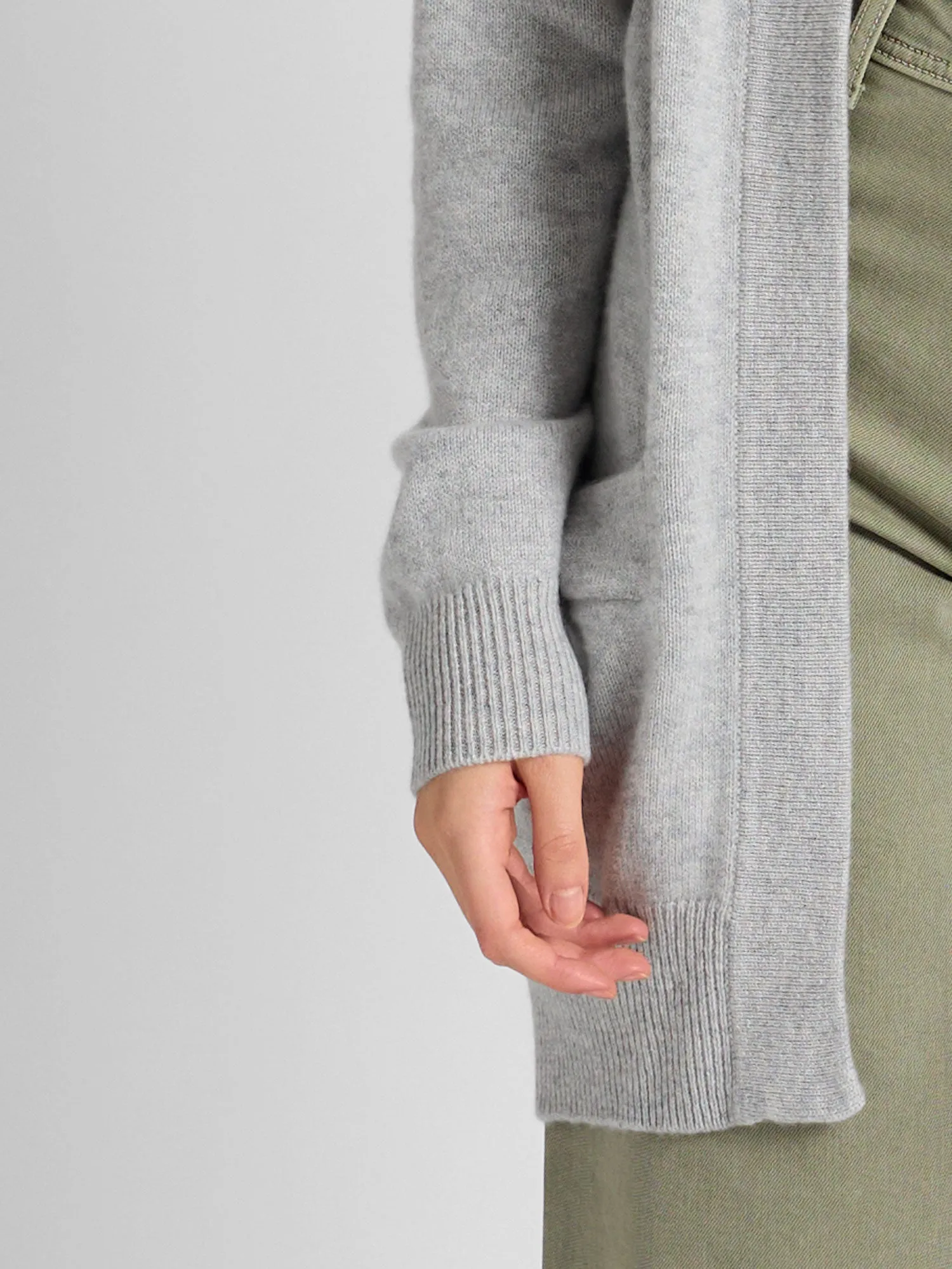 Cashmere cardigan "Solveig" - light grey