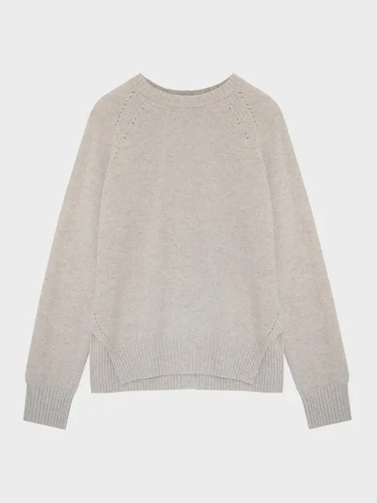 CC Sierra Nat/Taupe Buttoned Back Jumper