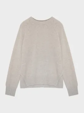 CC Sierra Nat/Taupe Buttoned Back Jumper